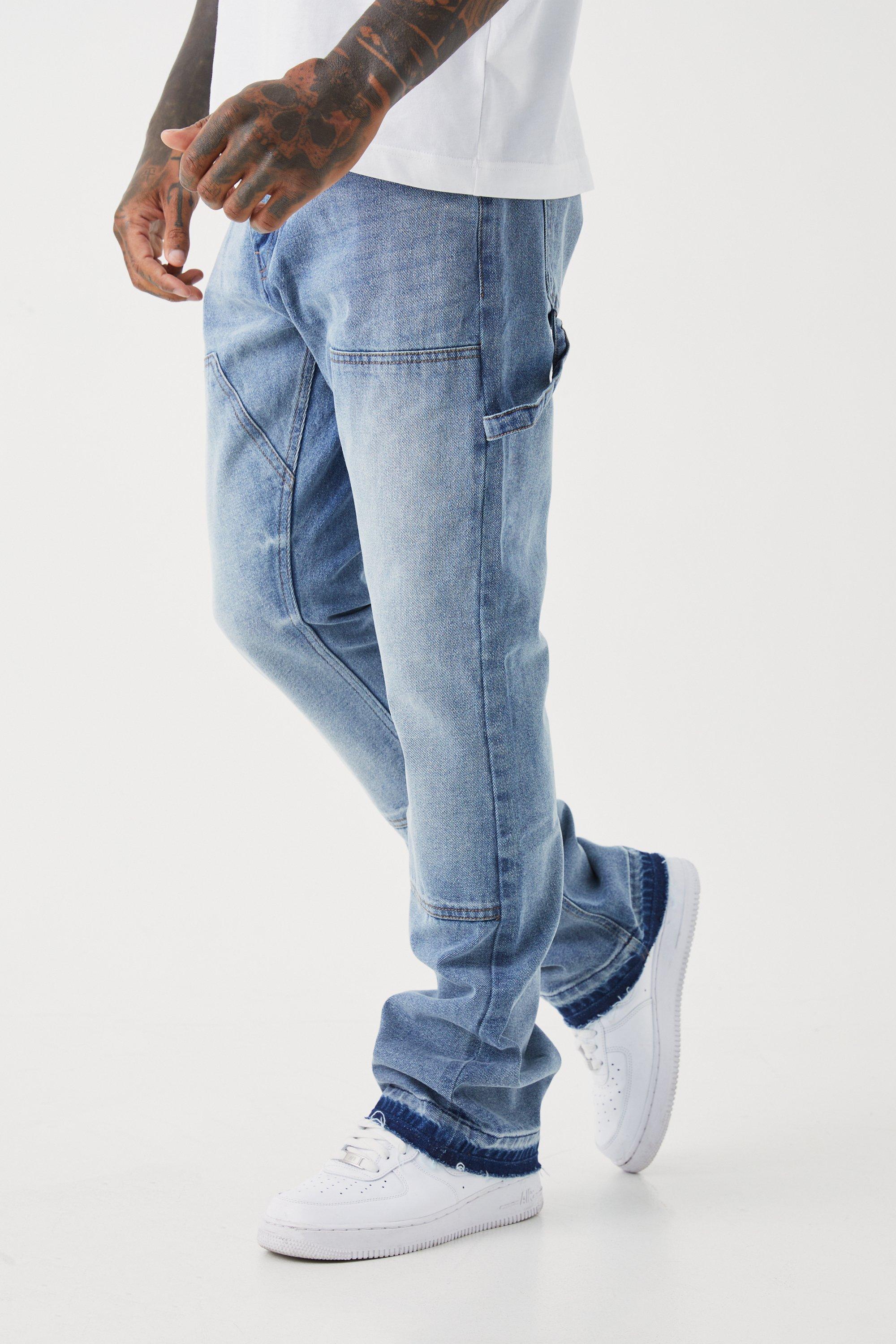 Slim Rigid Flare Carpenter Jeans | boohooMAN USA